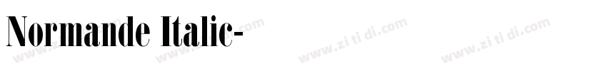 Normande Italic字体转换